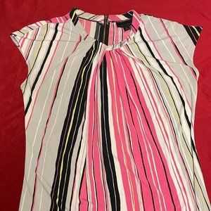 Worthington Women's Vintage Blouse Top Striped  Size Large NWOT